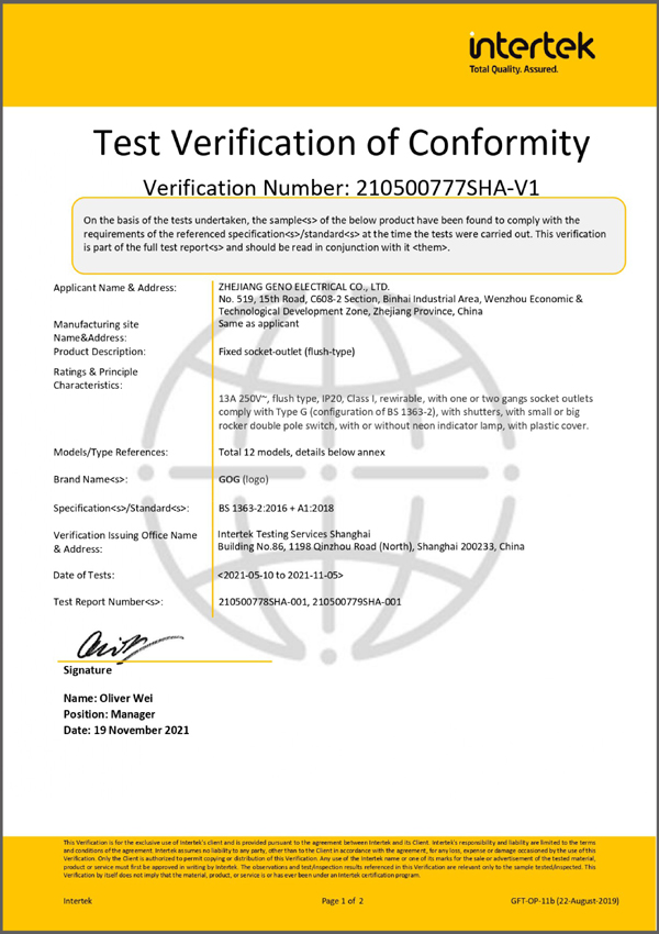 Certificate